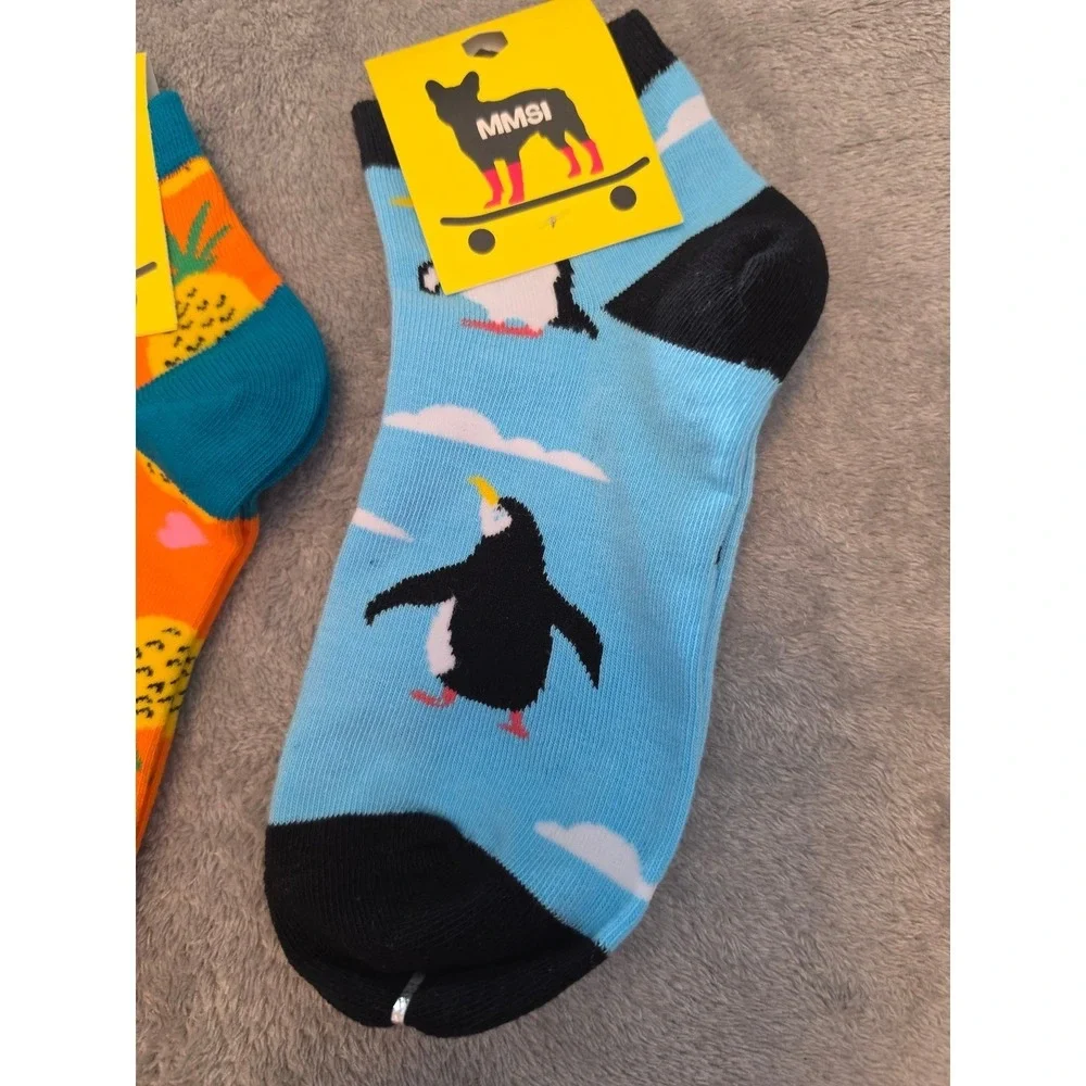 Me My Socks And I MMSI Kids Novelty Ankle Socks 12 Pair Bundle Multi Print New